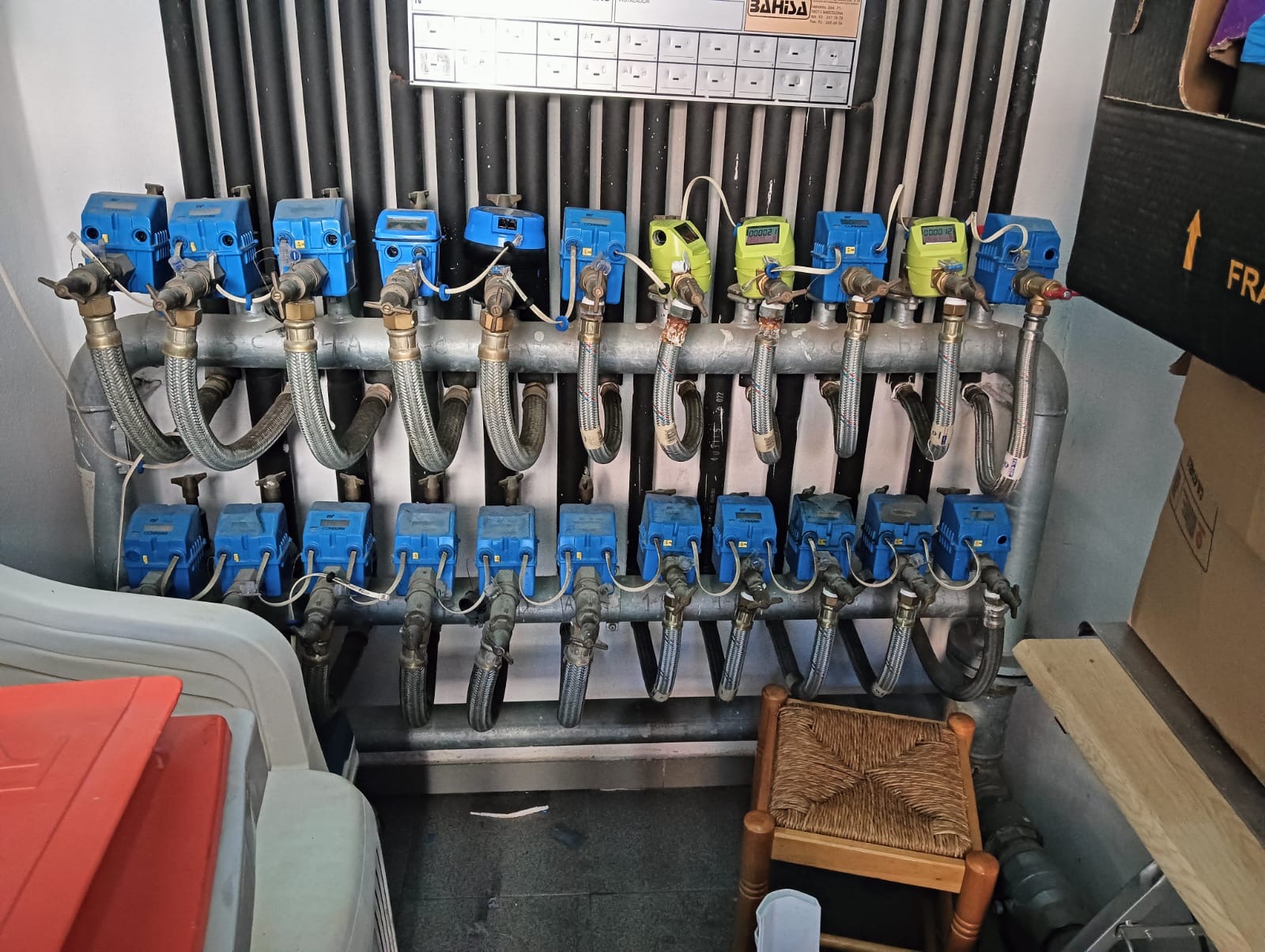 Instalación de baterías de distribución