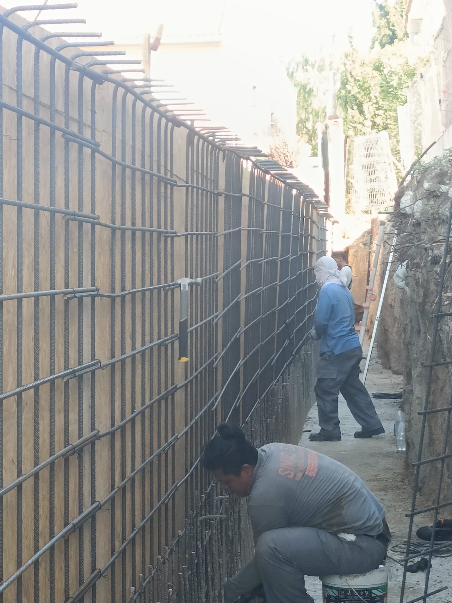 Ejecución de muro de hormigón armado